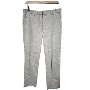 Gap Womens Linen Blend Light Grey Tapered Skinny Dress Pants Sz 8T